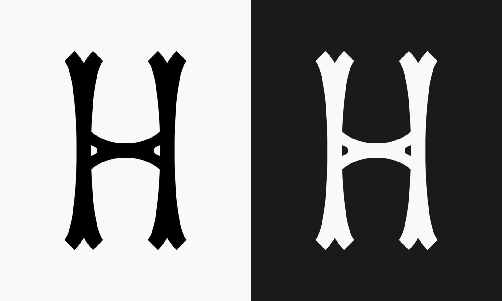 A letter-shaped design that has a classic effect and a gothic feel. suitable for use as a logo or marker vector
