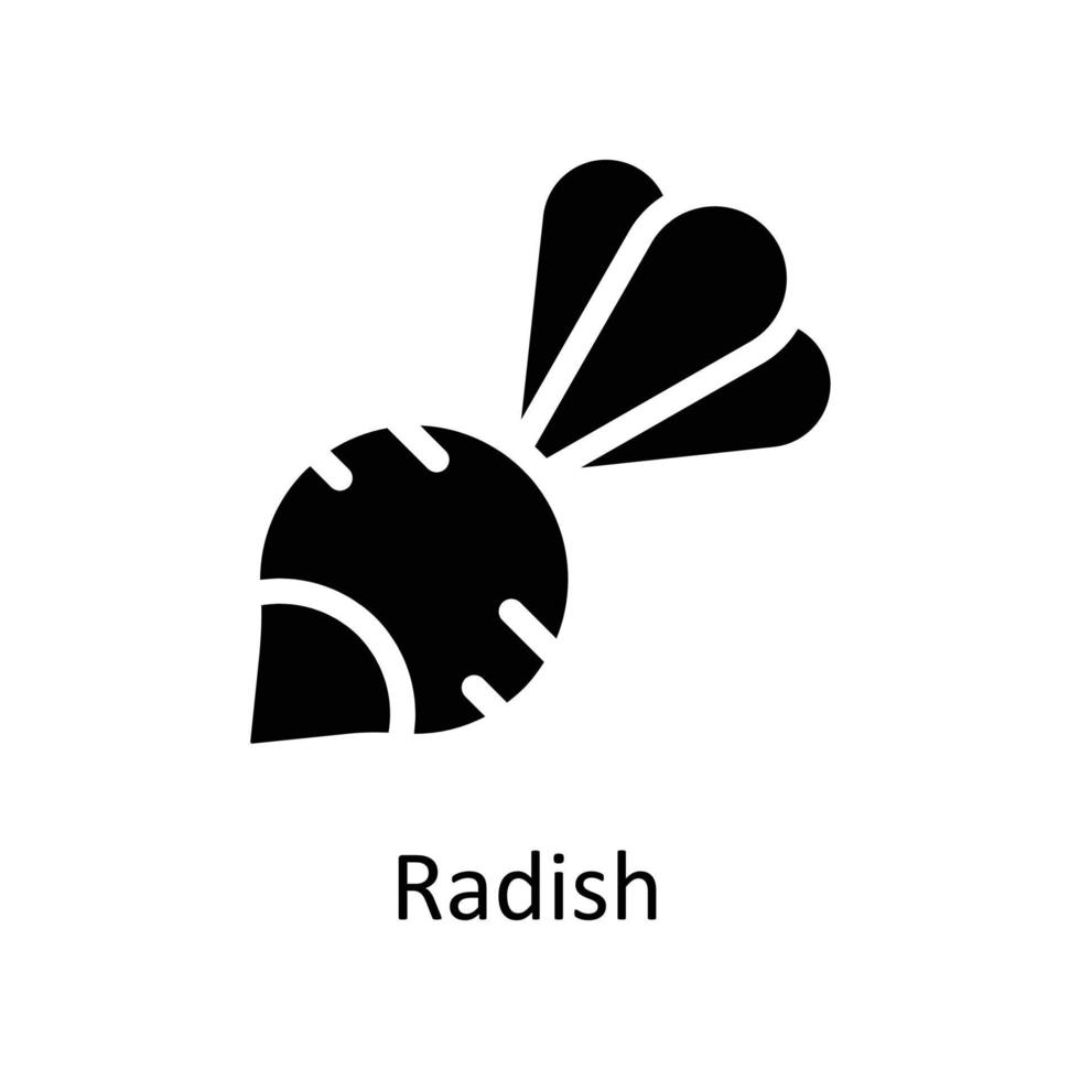 Radish  Vector  Solid Icons. Simple stock illustration stock