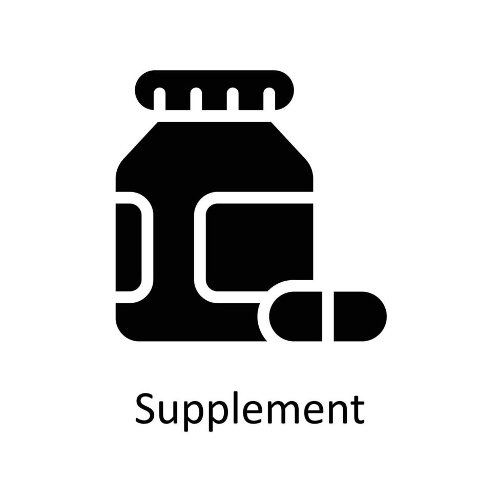 Supplement Vector  Solid Icons. Simple stock illustration stock