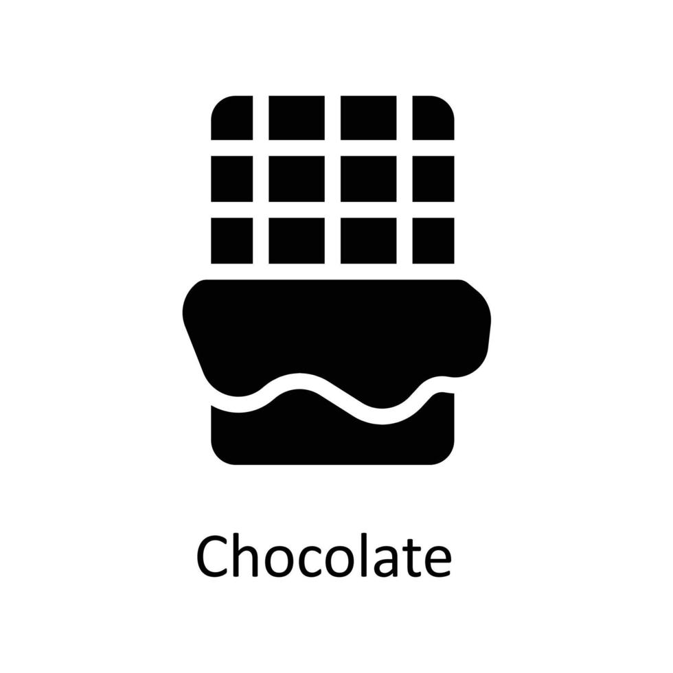 chocolate vector sólido iconos sencillo valores ilustración valores