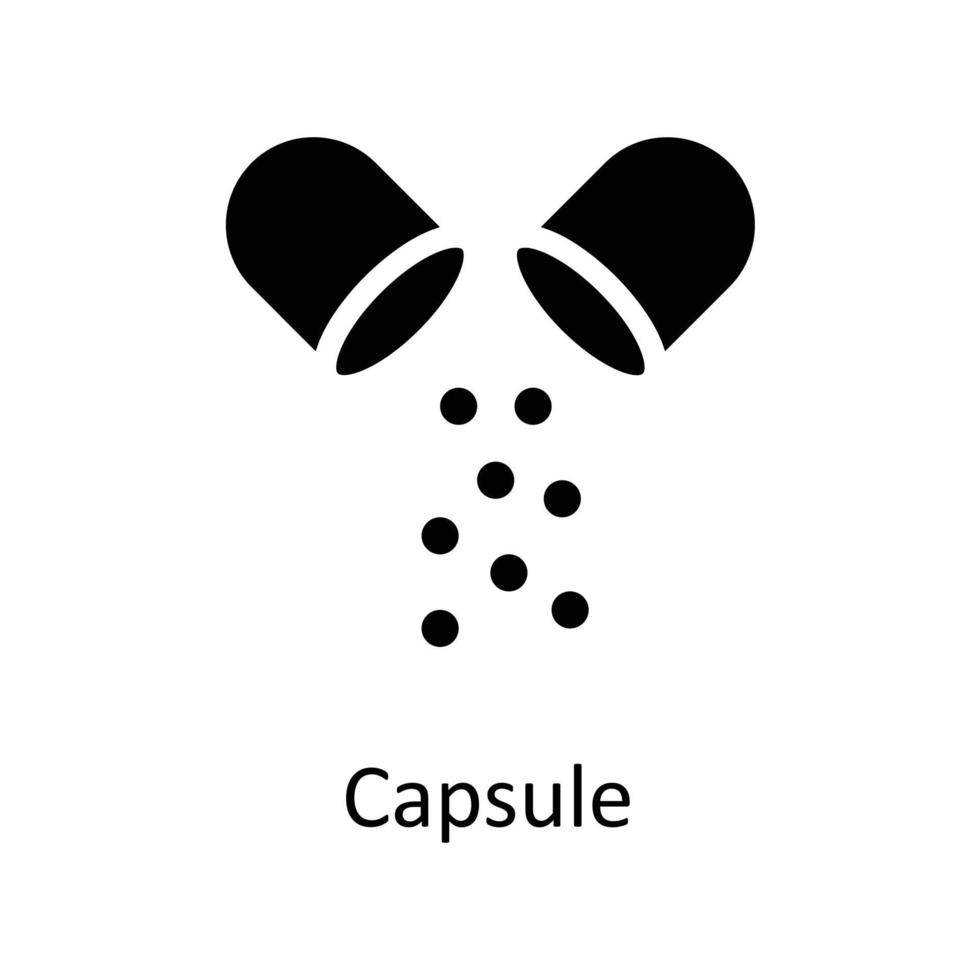 Capsule Vector  Solid Icons. Simple stock illustration stock