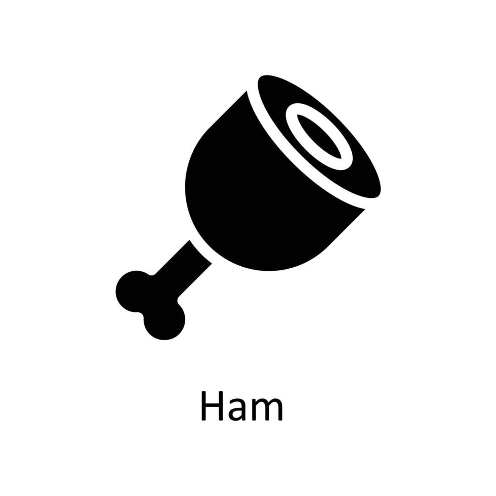 Ham  Vector  Solid Icons. Simple stock illustration stock