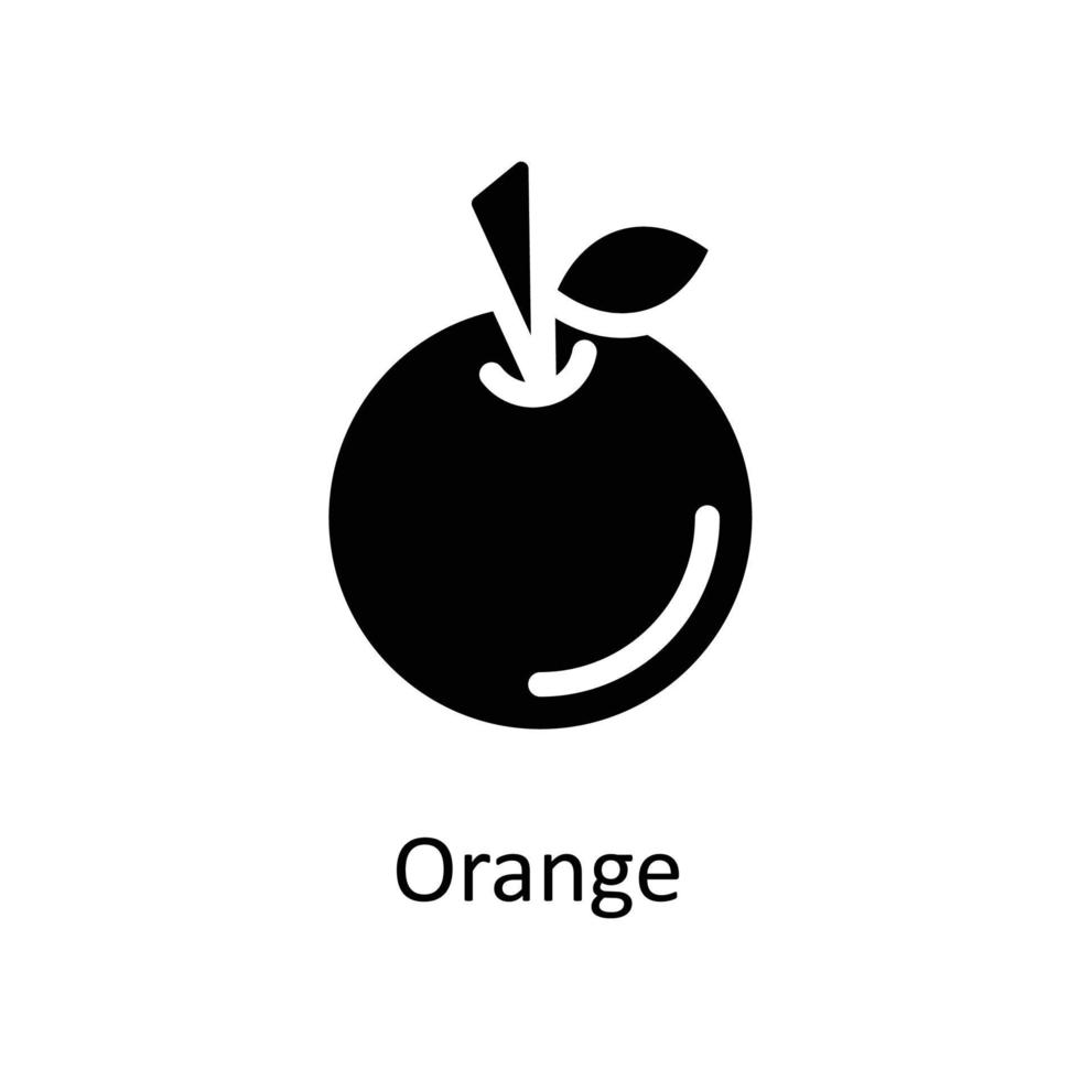 Orange Vector  Solid Icons. Simple stock illustration stock