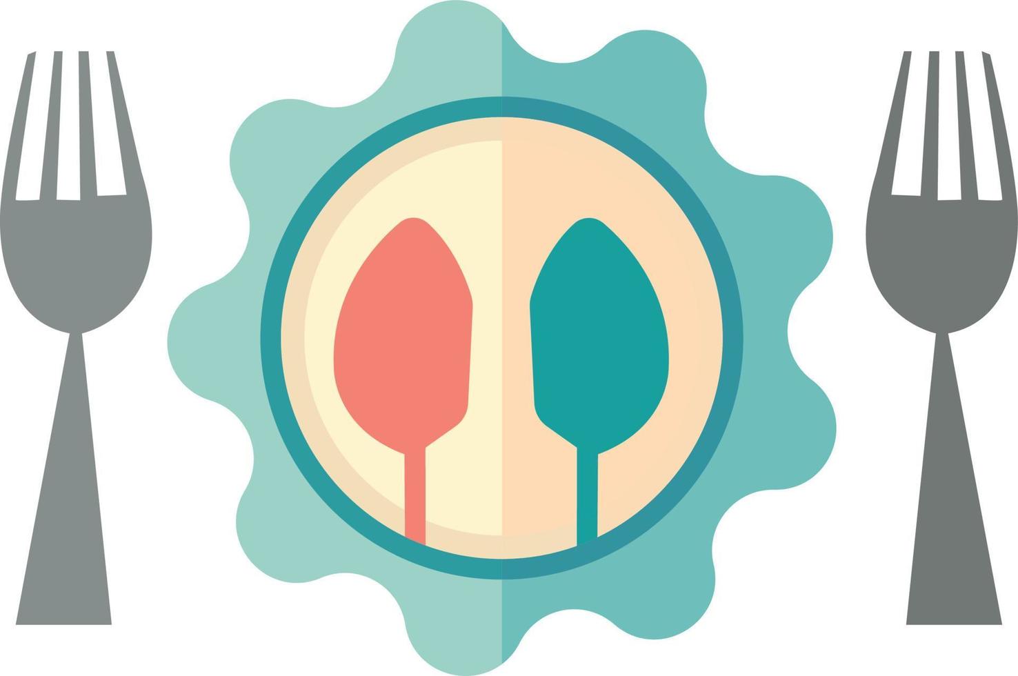 cute free vector dinner icon