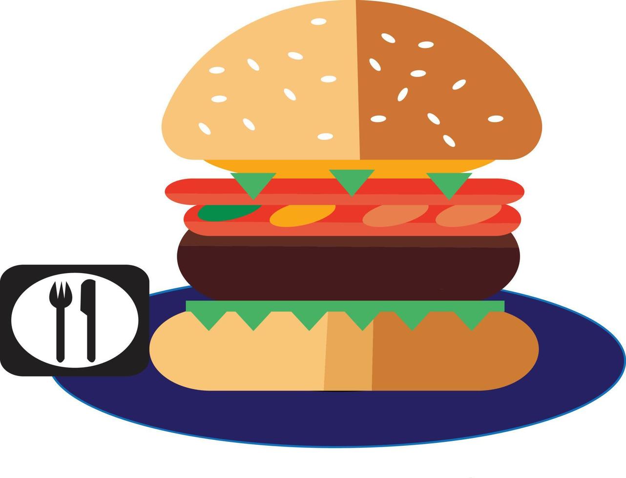 free handraw burger vector