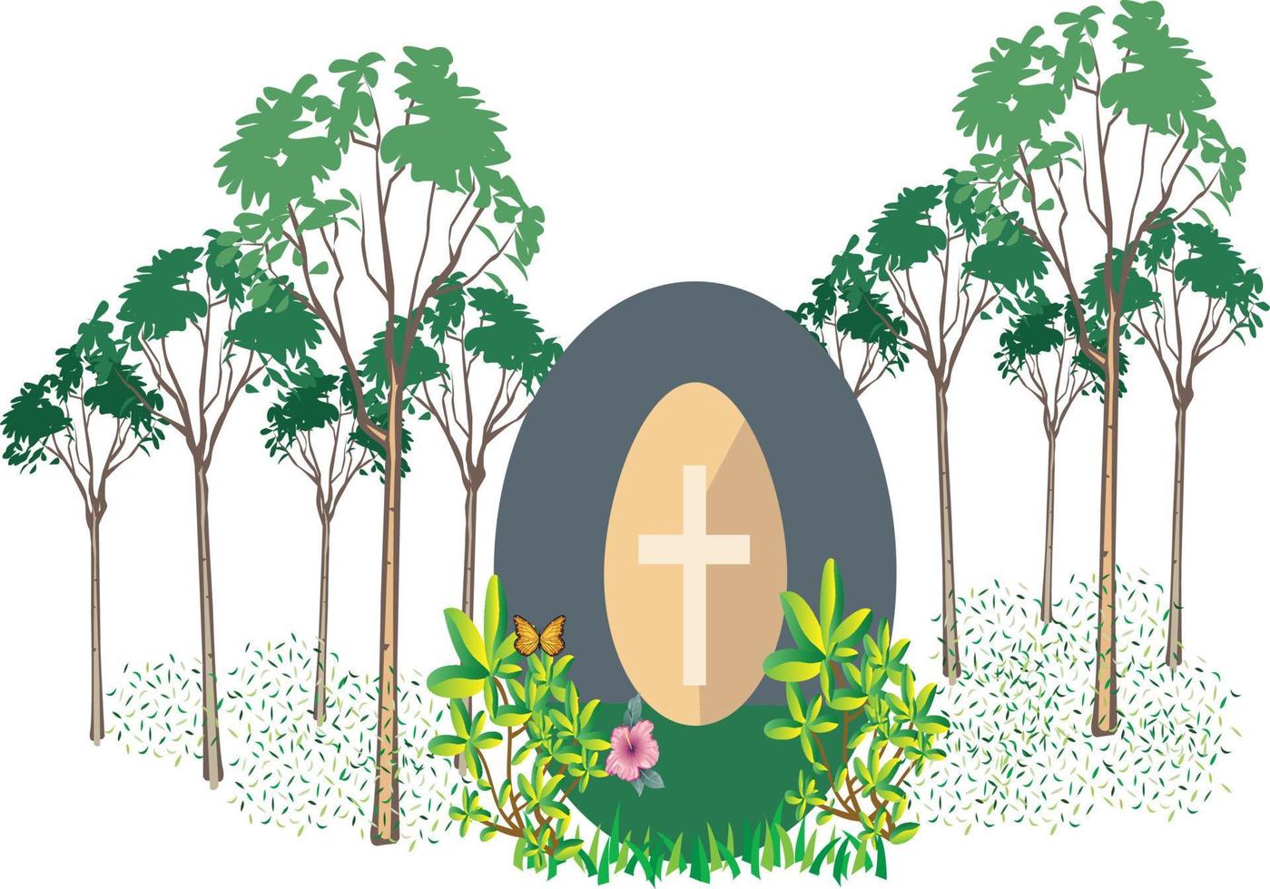 linda dibujos animados Pascua de Resurrección ilustración vector