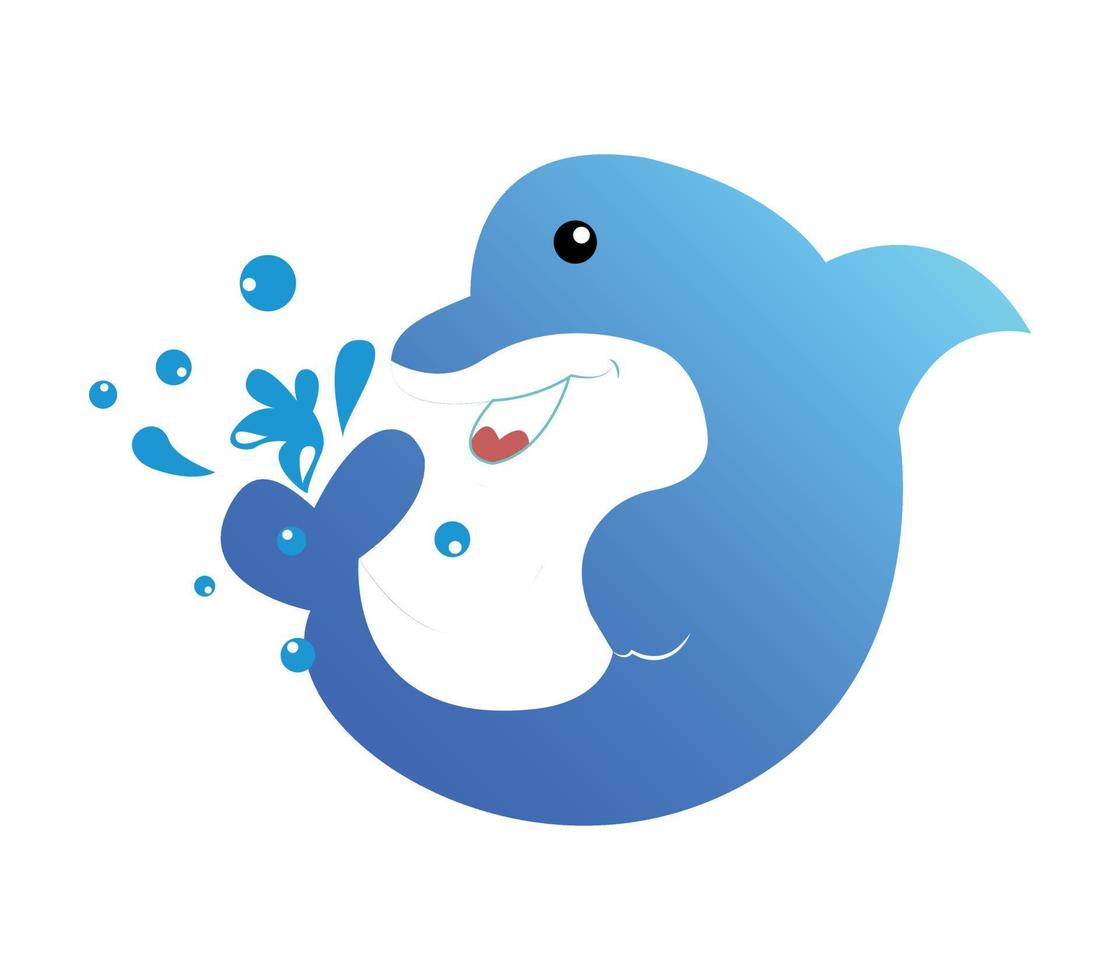 Abstract Vector Dolphin Logo Design Template