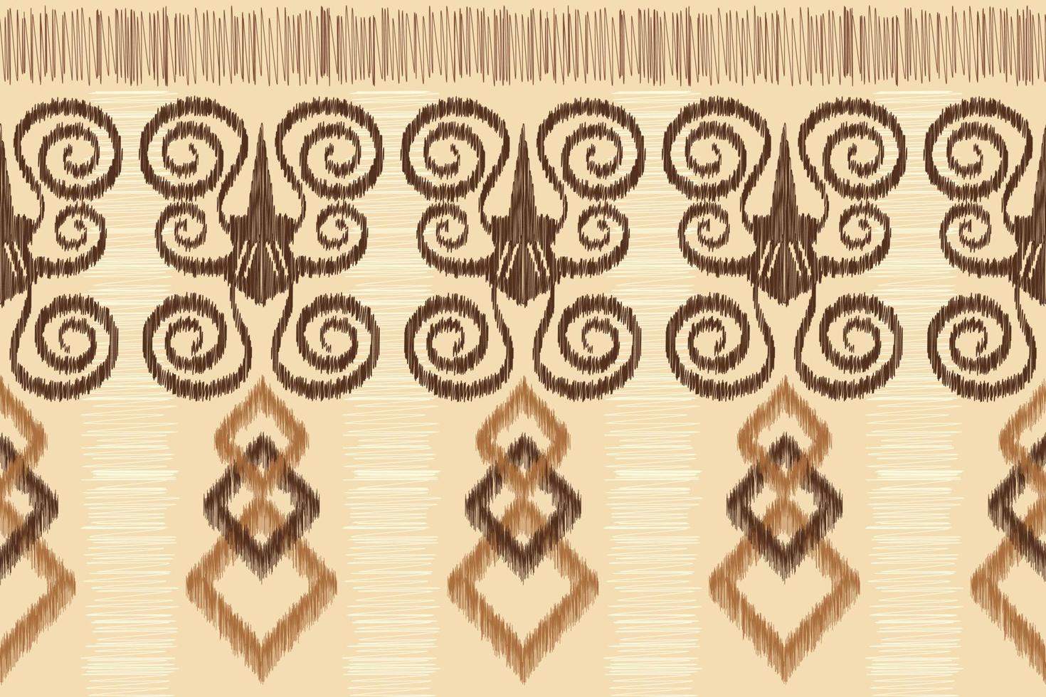 étnico ikat tela modelo geométrico estilo.africano ikat bordado étnico oriental modelo marrón crema antecedentes. resumen,vector,ilustración.para textura,ropa,envoltura,decoración,alfombra. vector