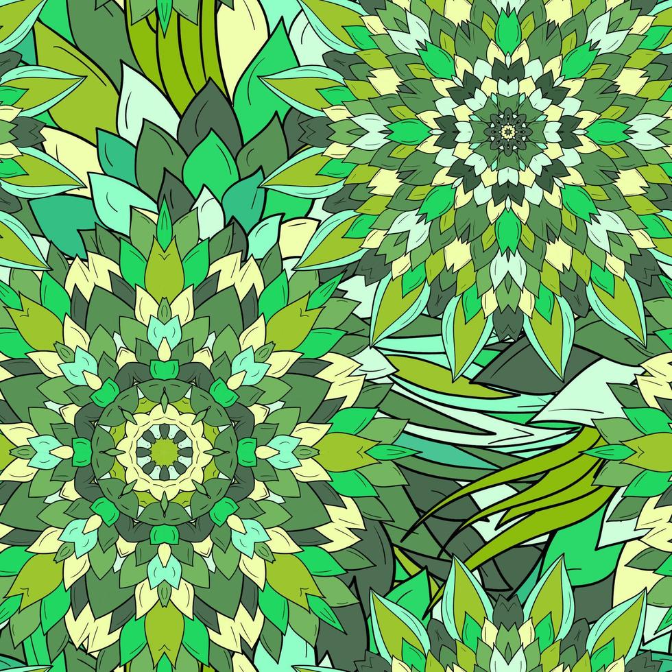 seamless floral doodle pattern vector