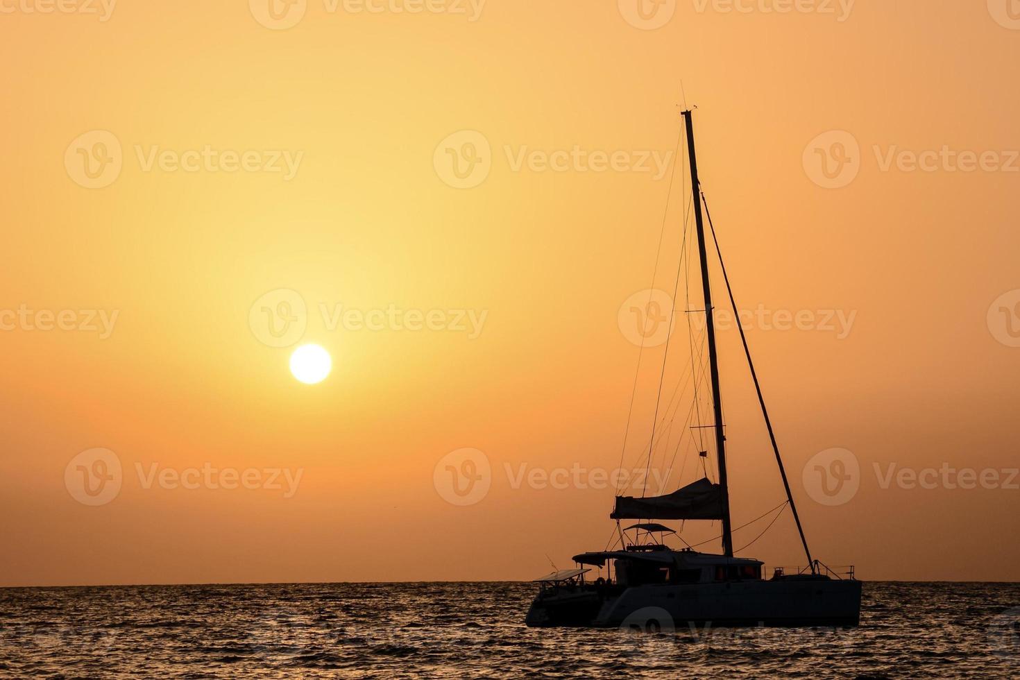 Sunset over the sea photo