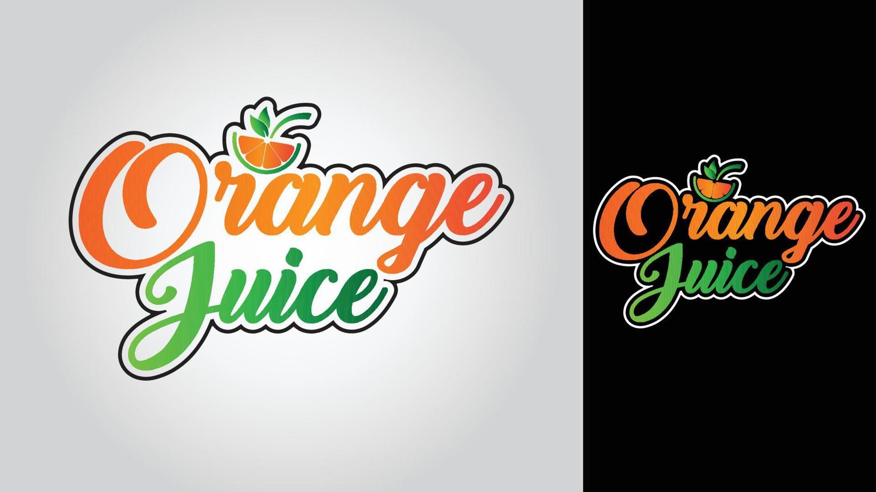 Orange Juice Business Vector Logo Design