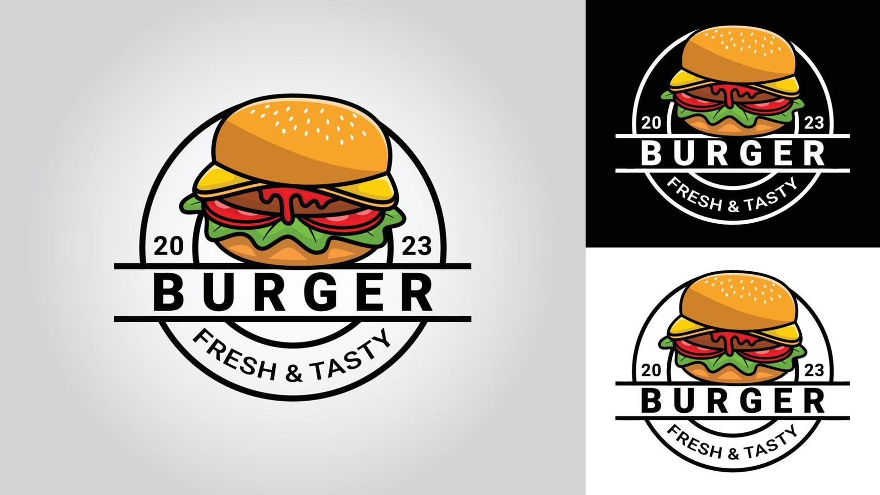 hamburguesa negocio vector logo diseño