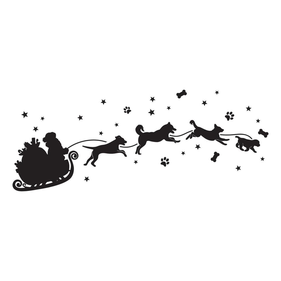 Beautiful ,stylish santa sleigh art and illustration vector