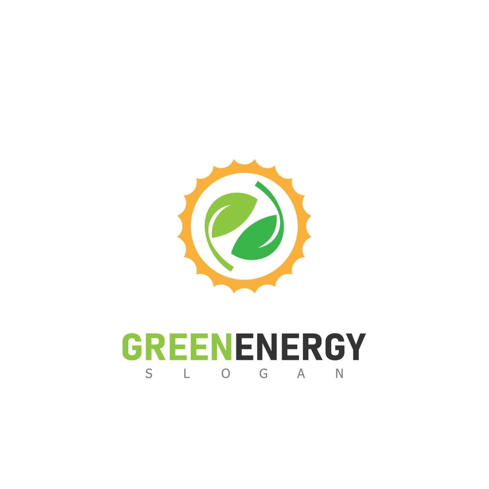 verde energía logo diseños concepto vector, hoja vector