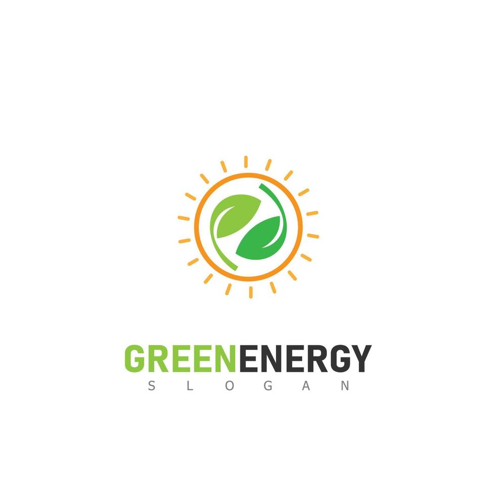 verde energía logo diseños concepto vector, hoja vector