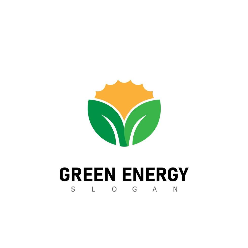 verde energía logo diseños concepto vector, hoja vector