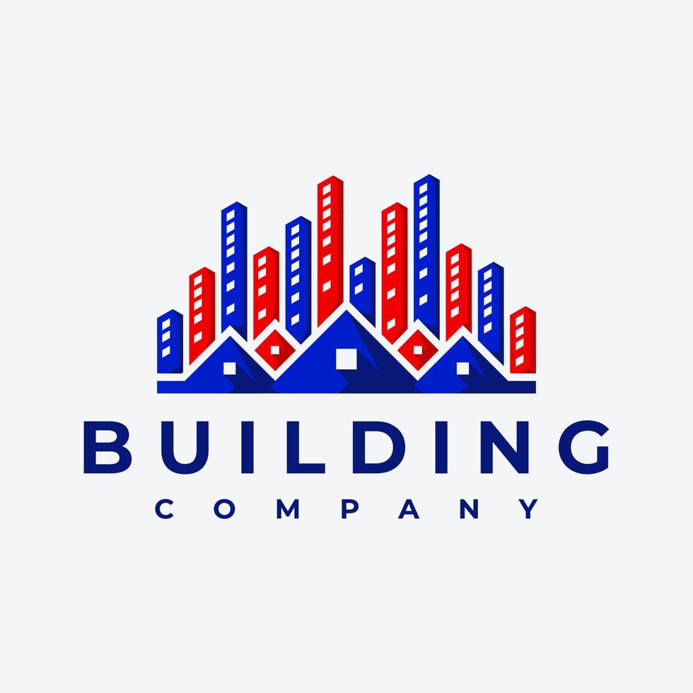 United states home building logo design template. US realty city logo branding. vector