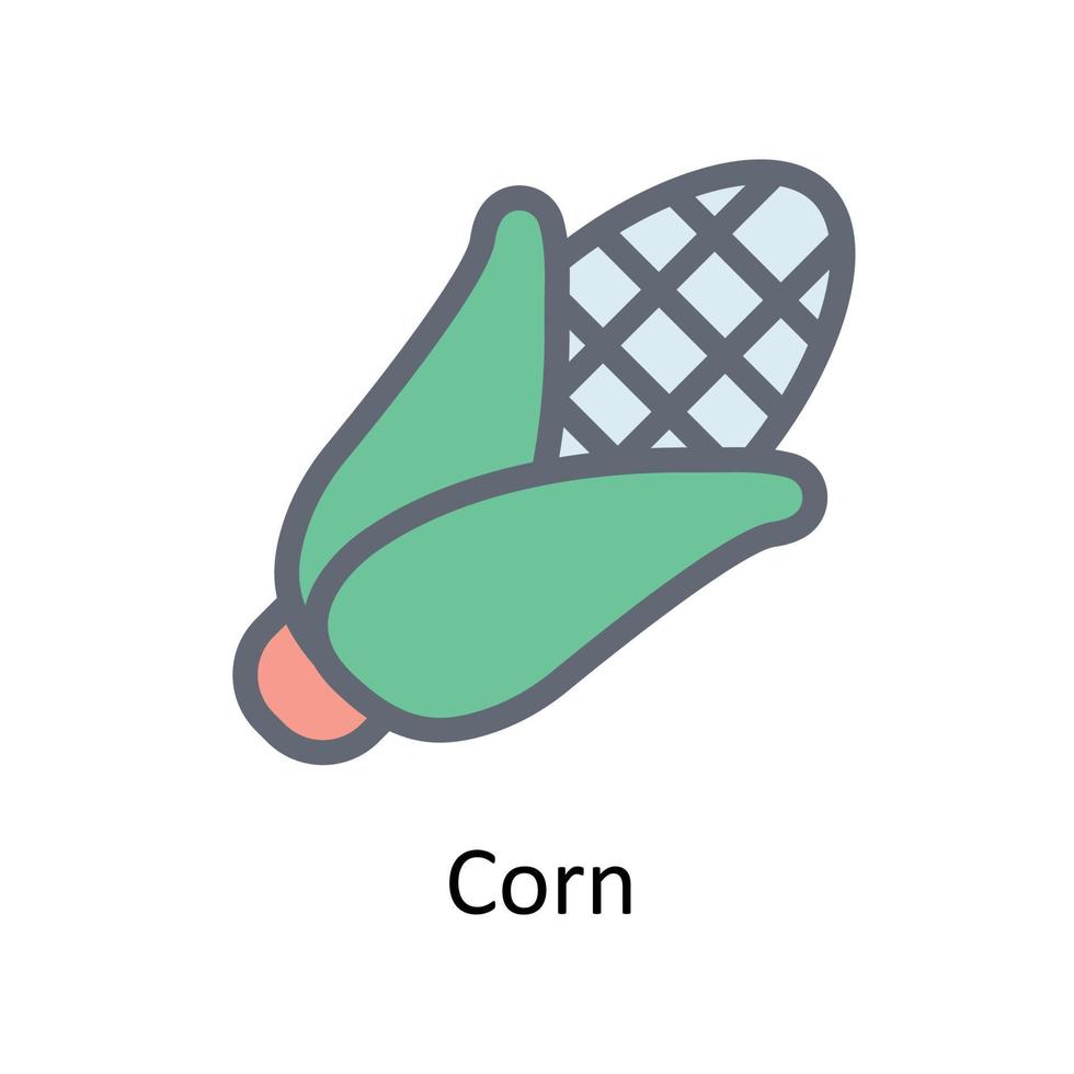 Corn Vector Fill outline Icons. Simple stock illustration stock