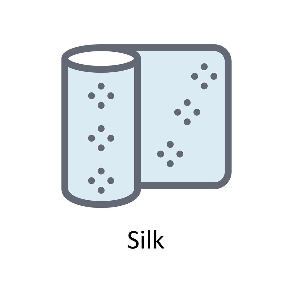 Silk Vector Fill outline Icons. Simple stock illustration stock