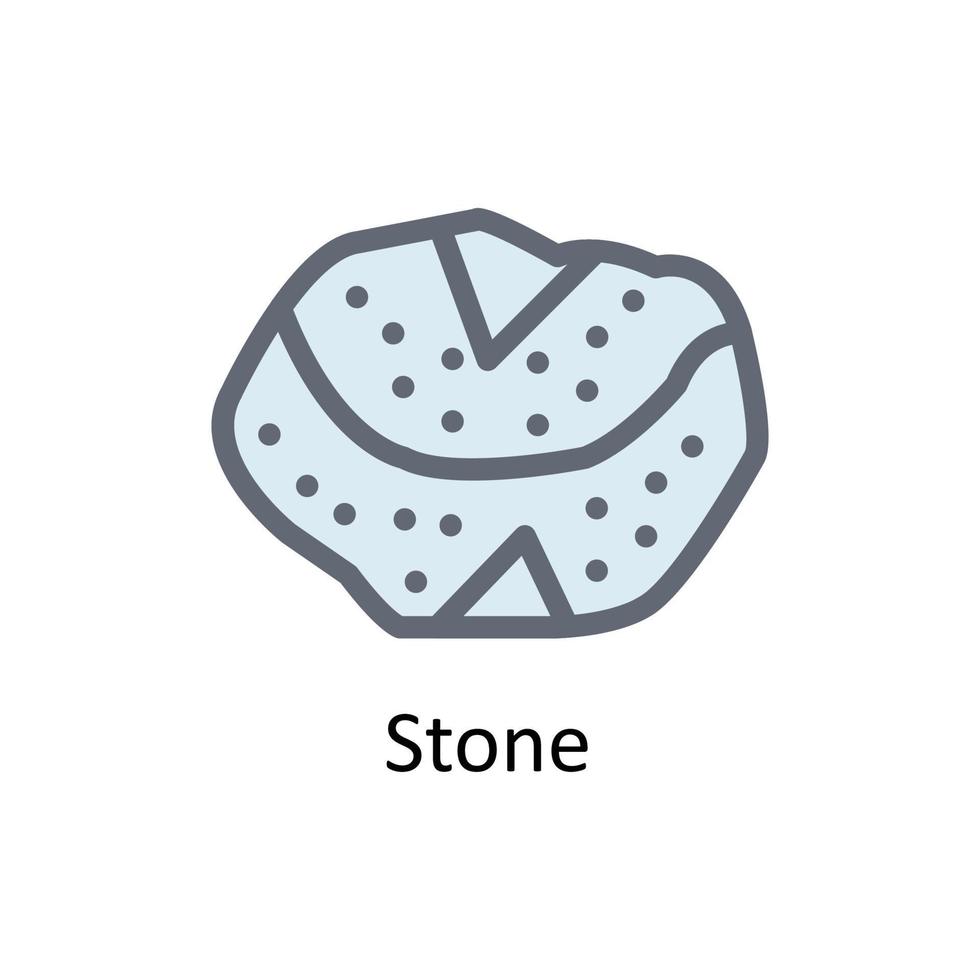 Stone Vector Fill outline Icons. Simple stock illustration stock