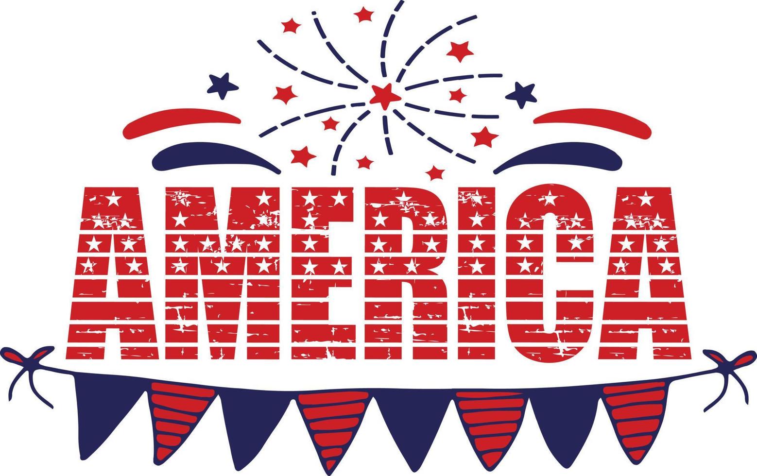 America 4to de julio tipografía diseños para ropa y accesorios vector