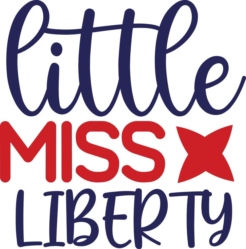 little miss liberty t-shirt design vector