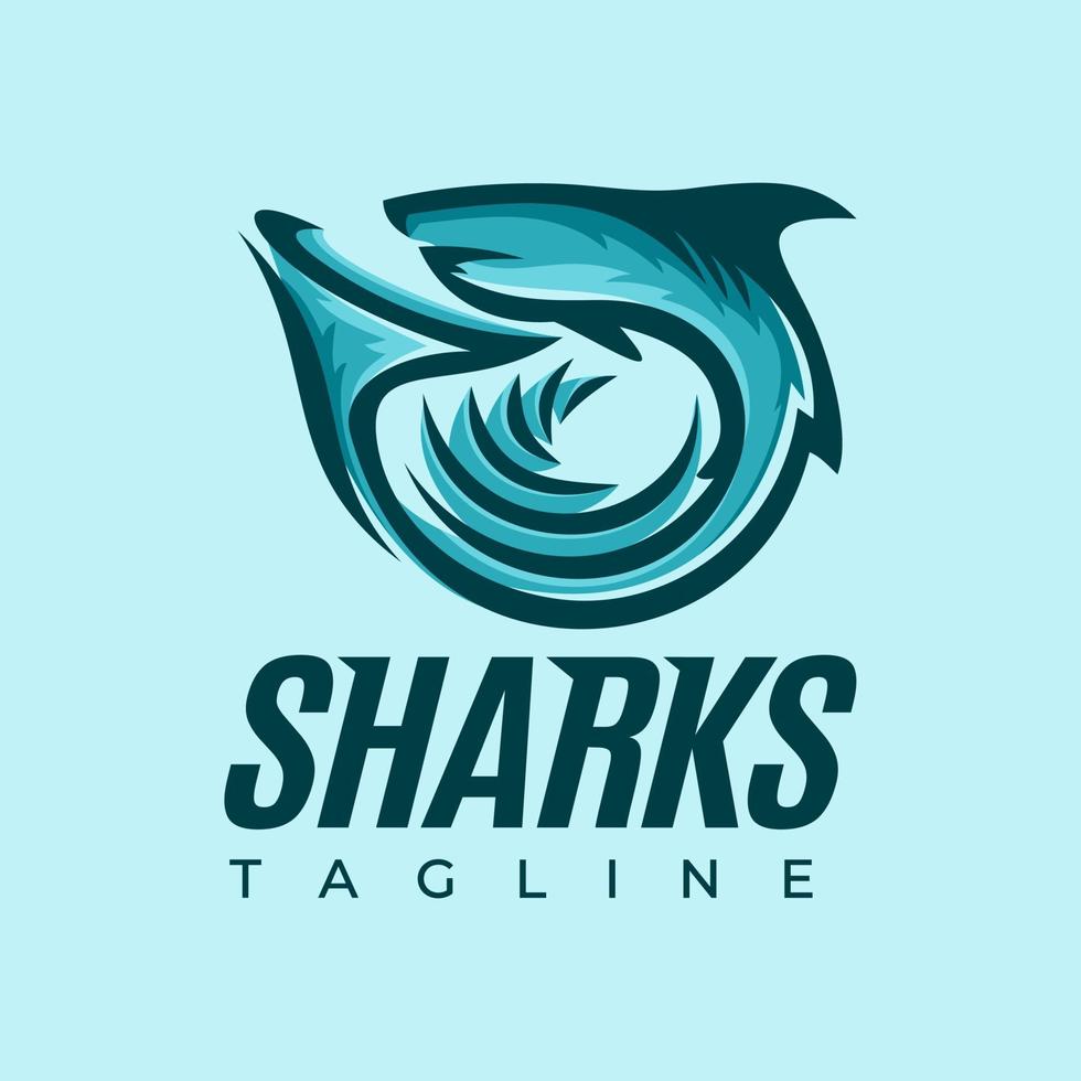 Shark Logo Design
 Minimalist sea shark logo design template Modern shark cartoon mascot