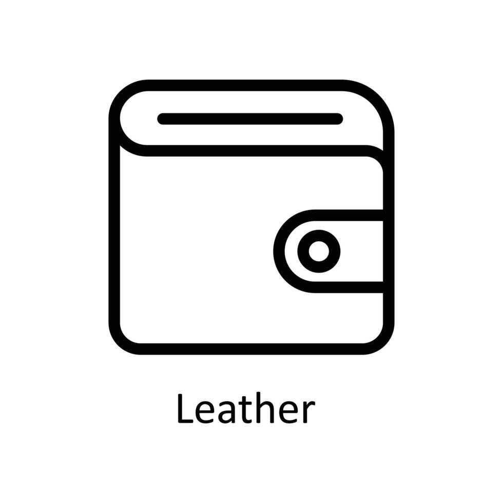 Leather  Vector  outline Icons. Simple stock illustration stock