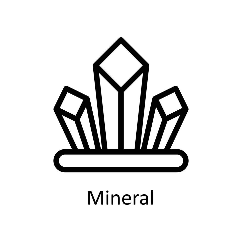 Mineral Vector  outline Icons. Simple stock illustration stock