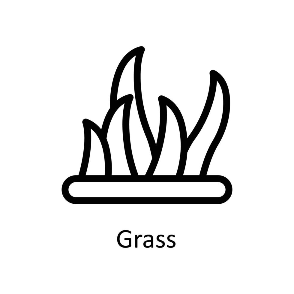 Grass Vector  outline Icons. Simple stock illustration stock