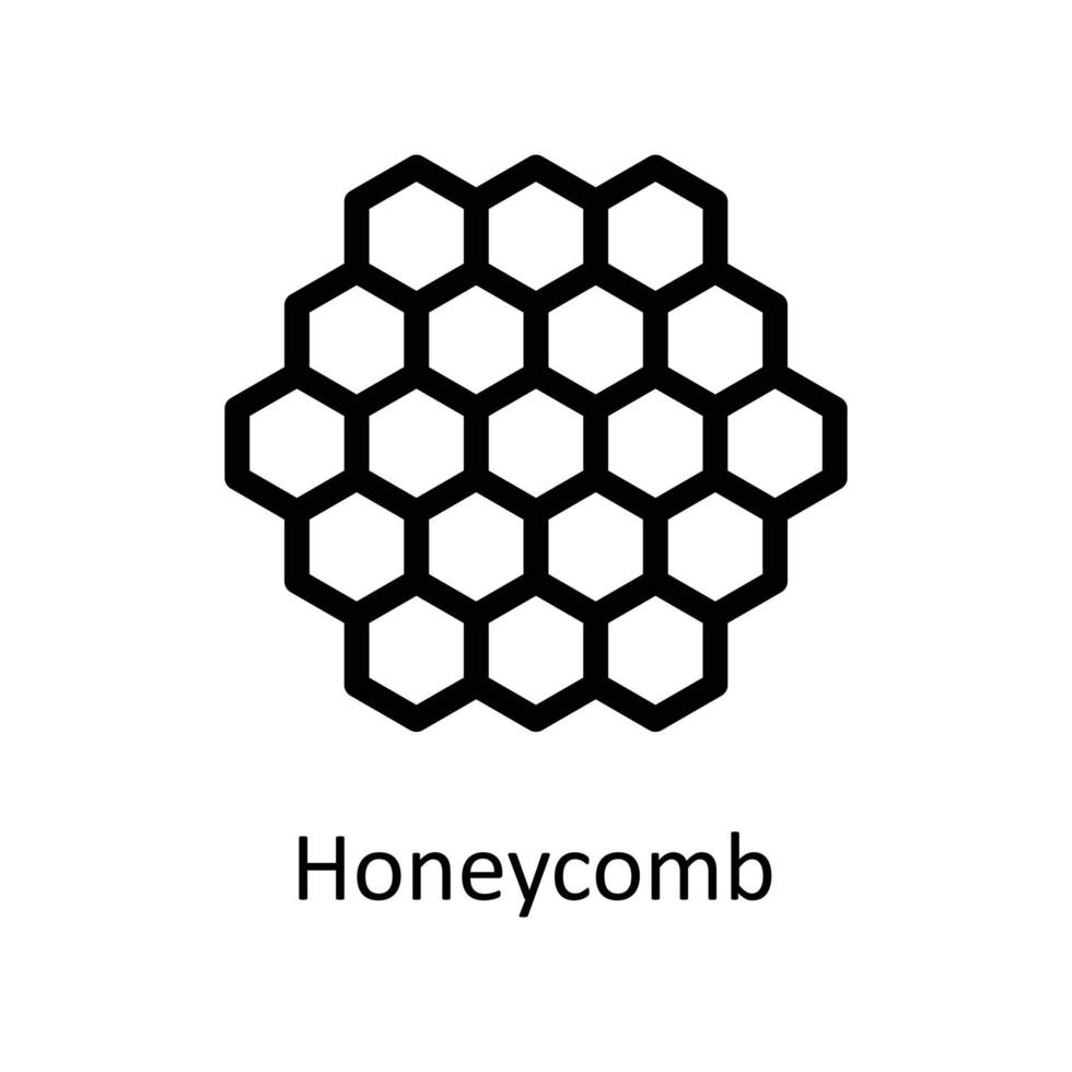 Honeycomb Vector  outline Icons. Simple stock illustration stock
