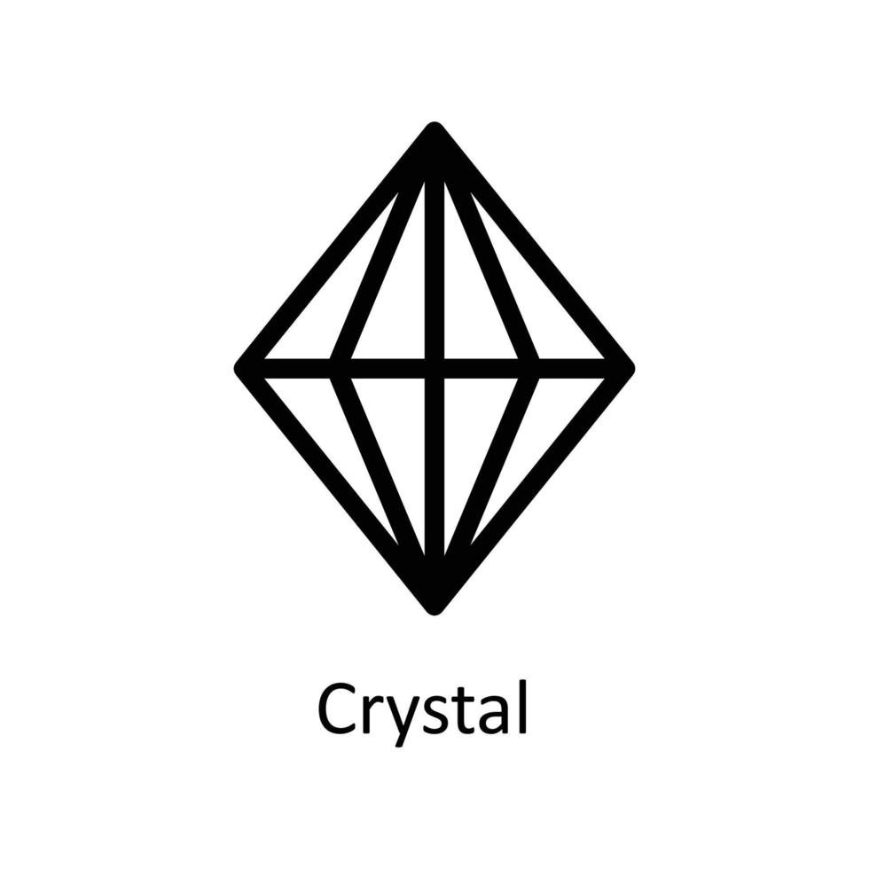 Crystal  Vector  outline Icons. Simple stock illustration stock