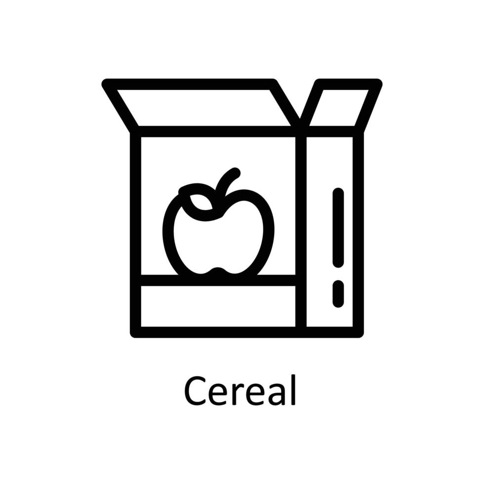 Cereal Vector  outline Icons. Simple stock illustration stock