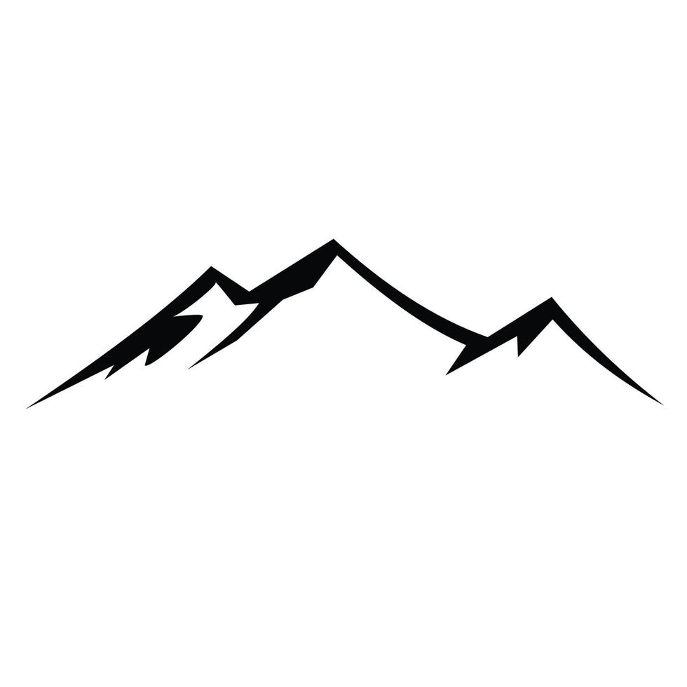 montaña silueta icono vector diseño