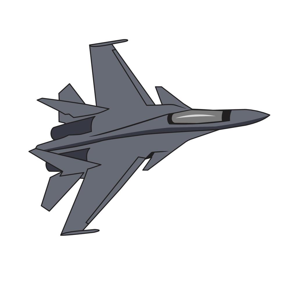 russian modern jet fighter vector