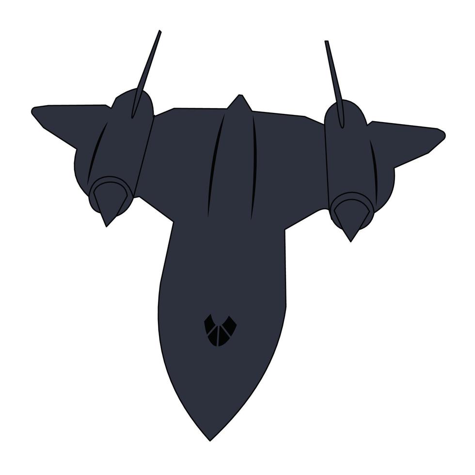 black bird military stealth airplane vector