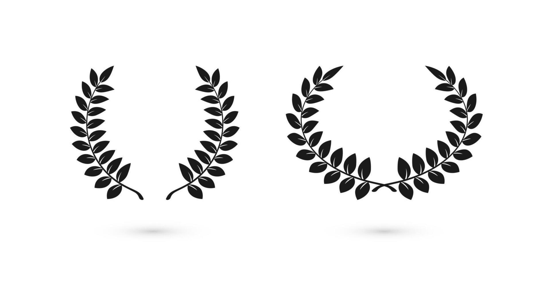 Laurel wreaths icons for web design. Award sign. Vector illustration