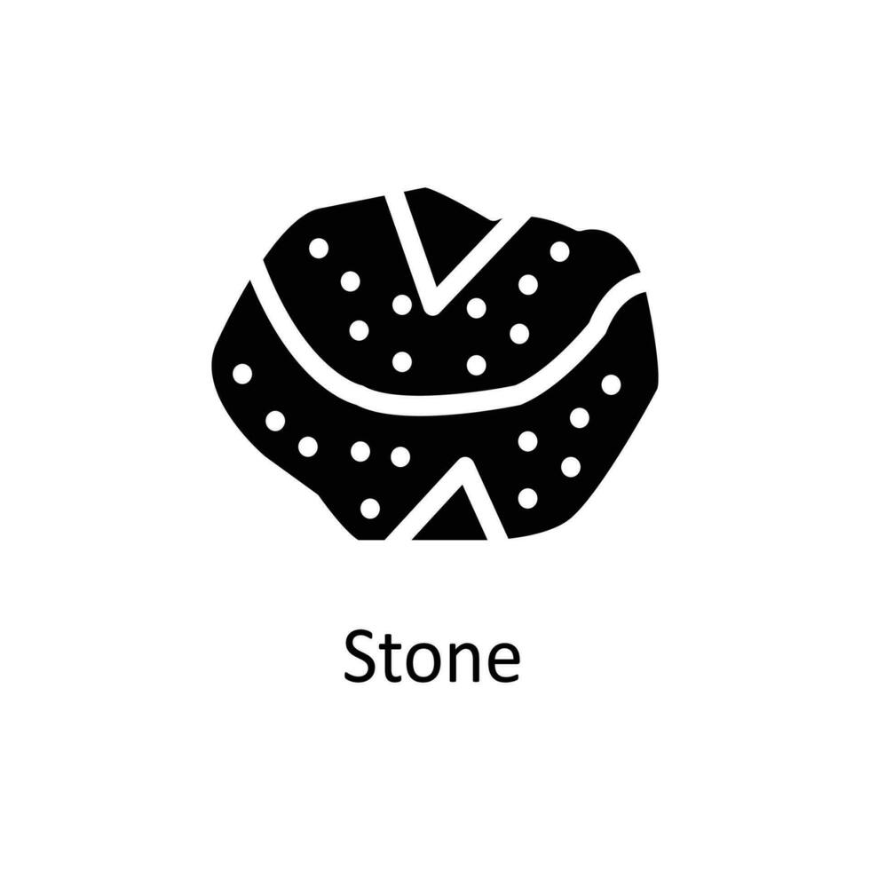 Stone Vector  Solid Icons. Simple stock illustration stock