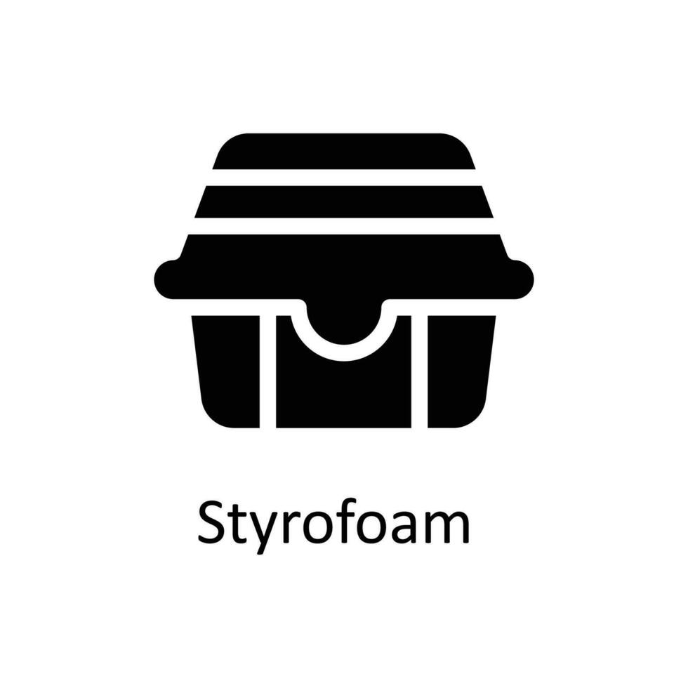 Styrofoam  Vector  Solid Icons. Simple stock illustration stock