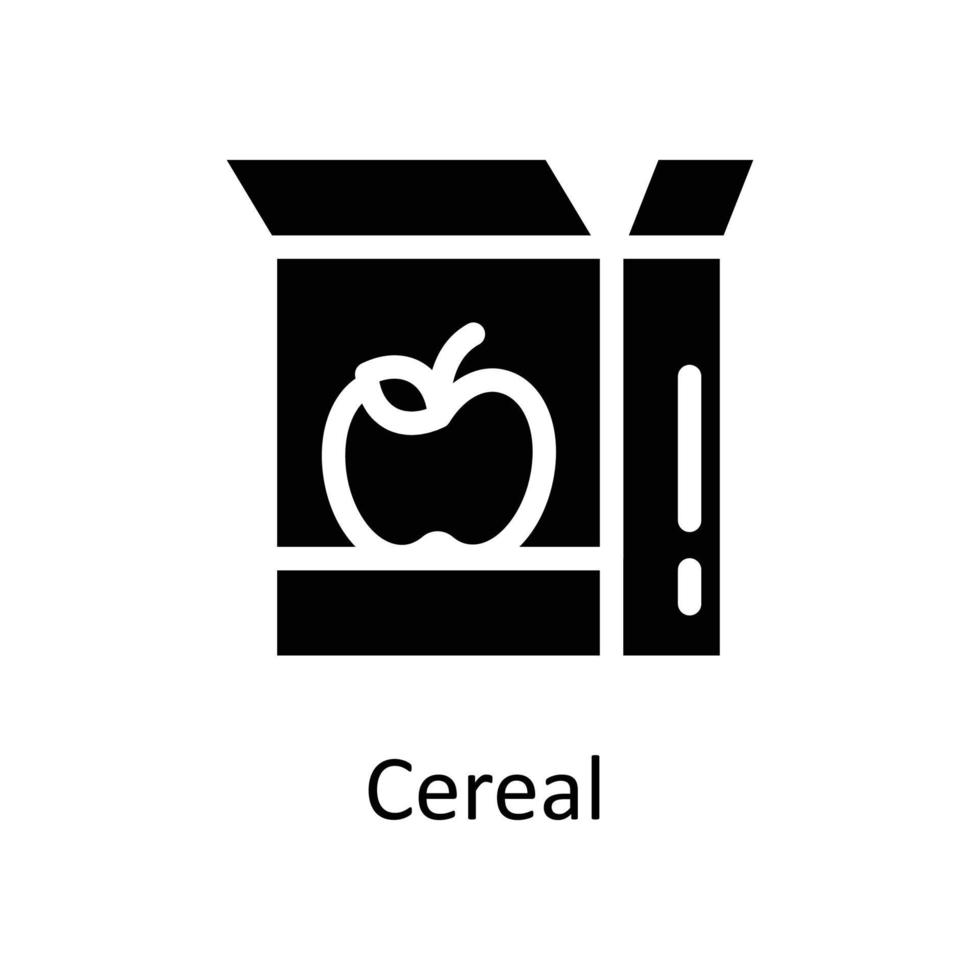 Cereal Vector  Solid Icons. Simple stock illustration stock