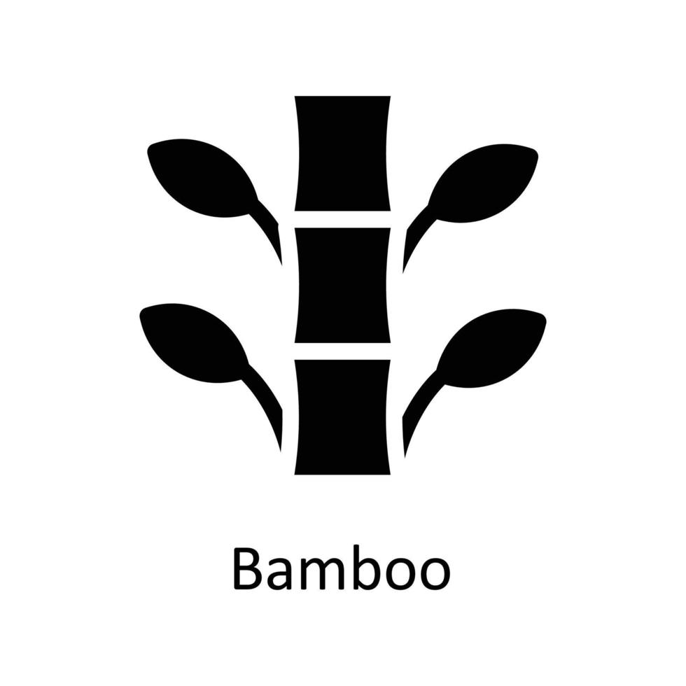bambú vector sólido iconos sencillo valores ilustración valores