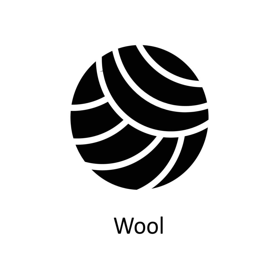 Wool Vector  Solid Icons. Simple stock illustration stock