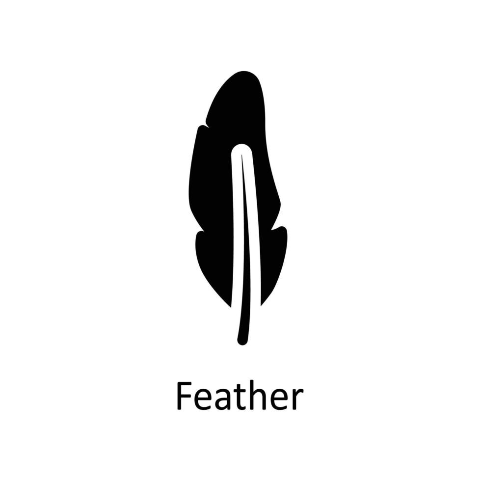 Feather Vector  Solid Icons. Simple stock illustration stock