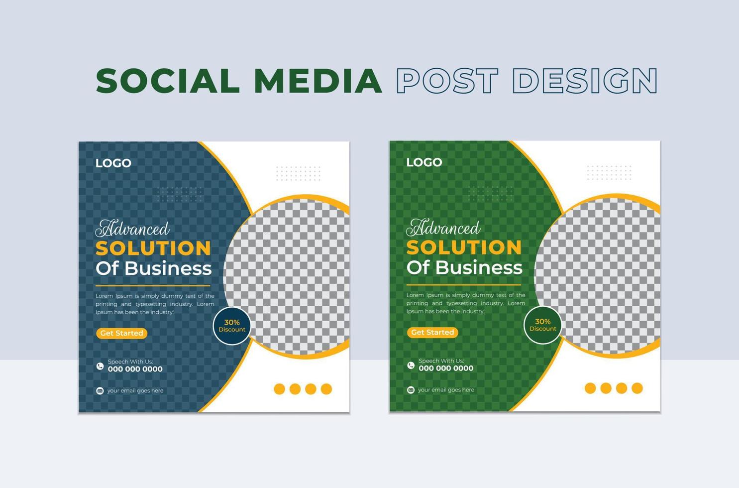 Modern business social media post design template for Facebook or Instagram vector