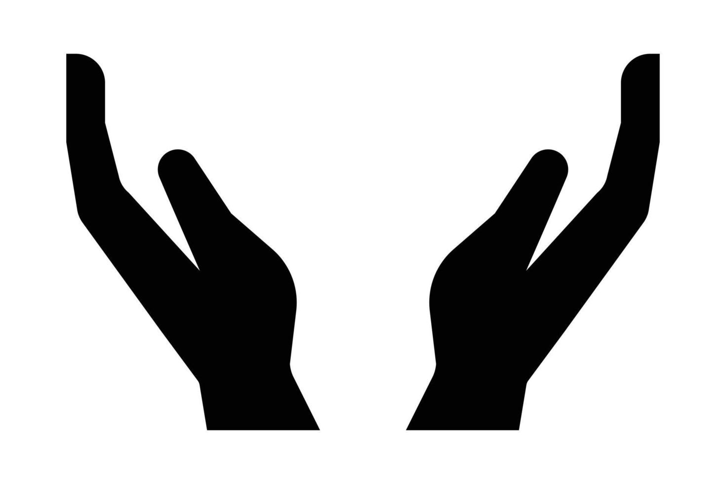the two hand holding symbol vector