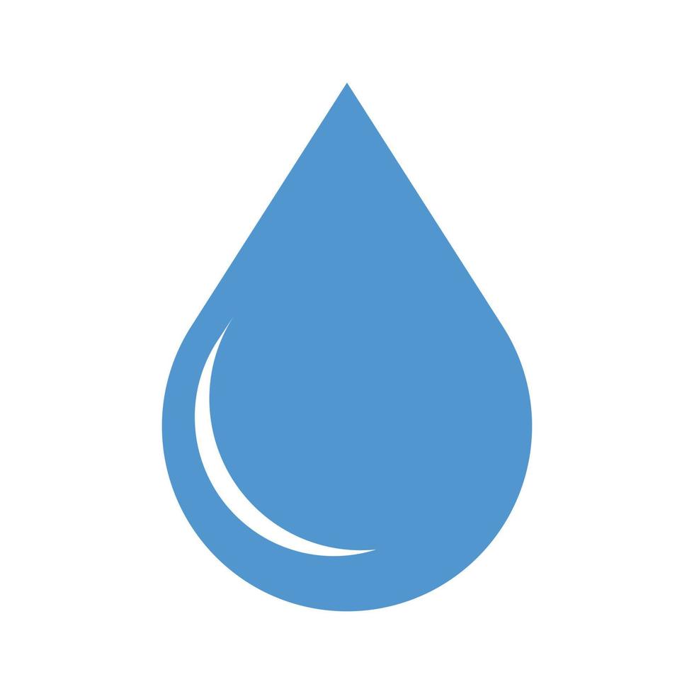 blue water drop icon isolated vector