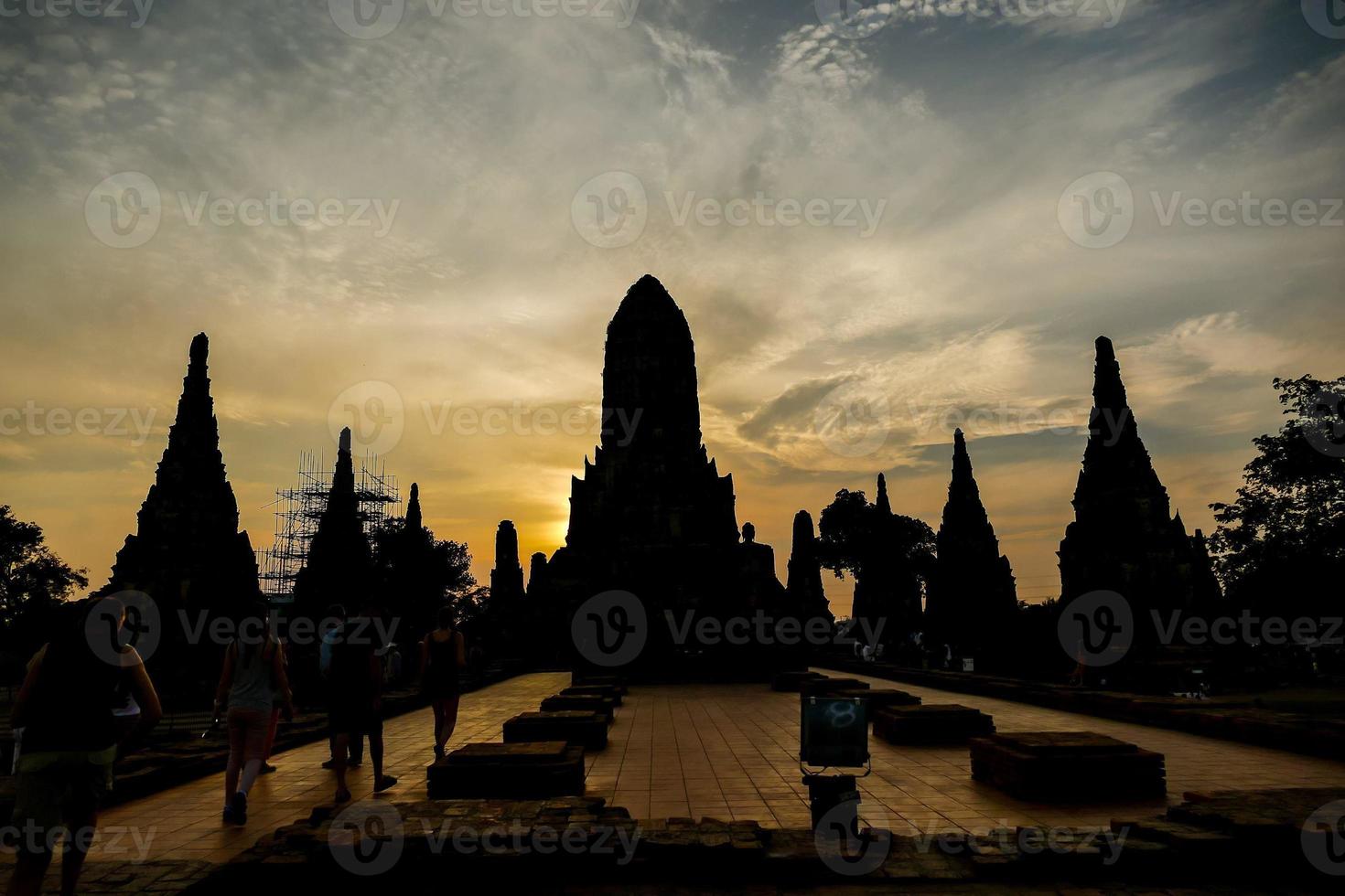 Ancient Buddhist temple in Asia photo