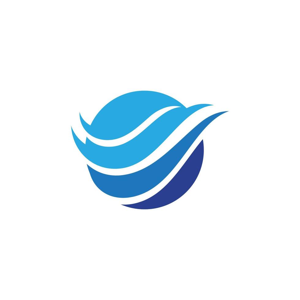 Water wave icon vector