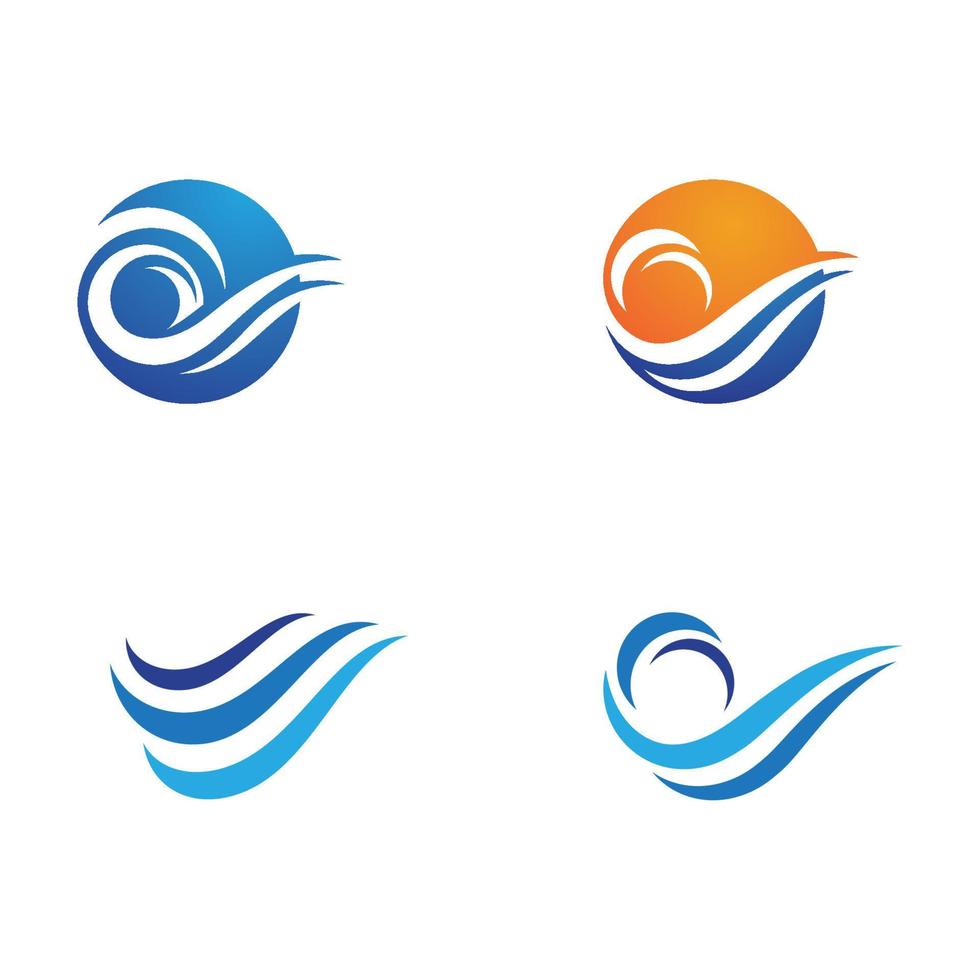 vector de icono de onda de agua