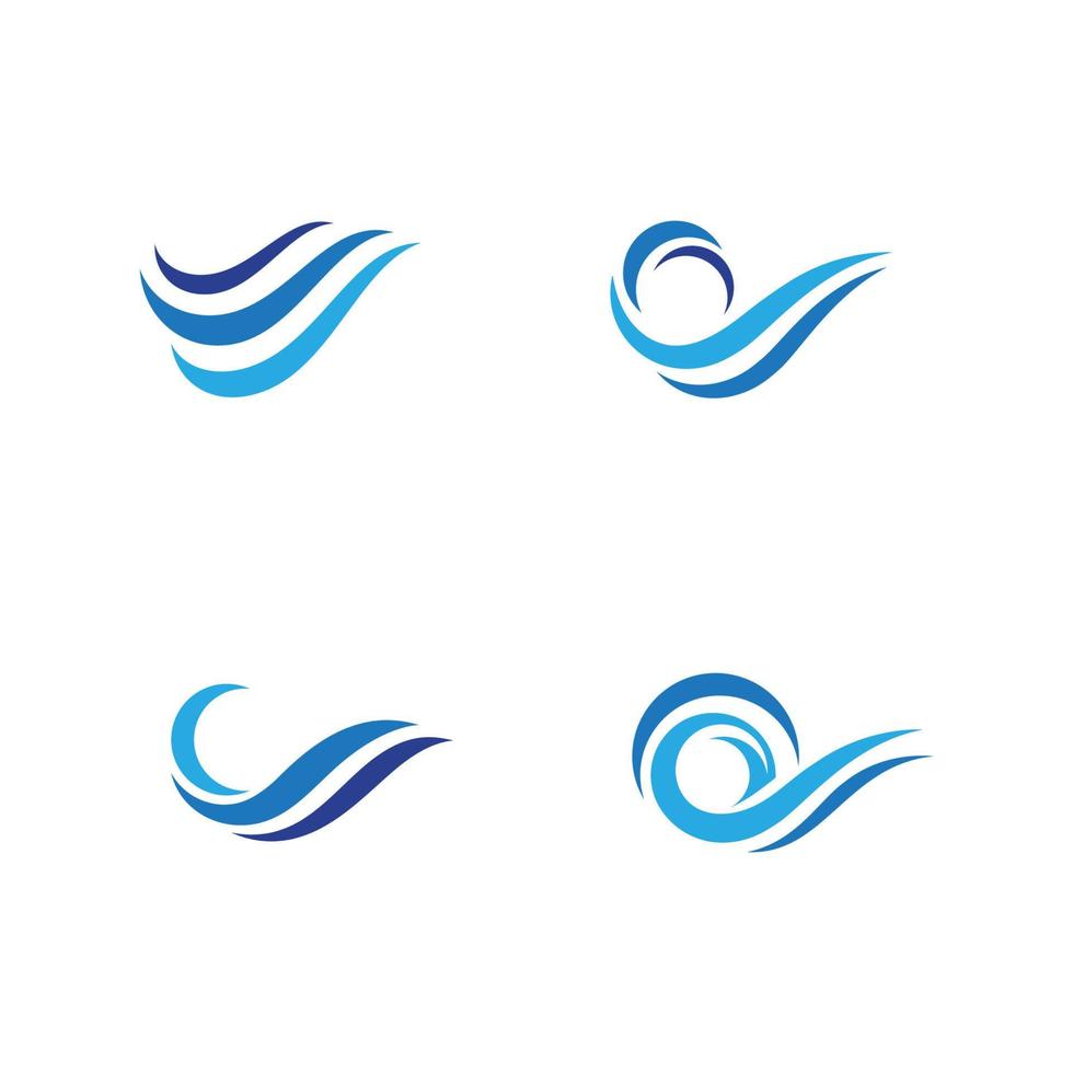 vector de icono de onda de agua